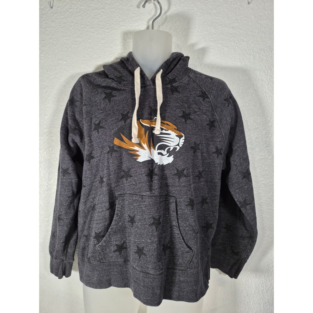 Missouri Tigers Mizzou Hoodie Charcoal Heather Star Print Raglan Sweatshirt